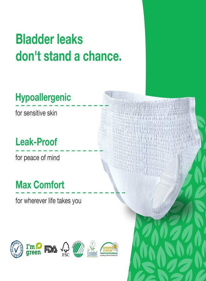 فيدا ناتشورال، ملابس داخلية للرجال البالغين للتحكم في سلس البول - ملابس داخلية للاستخدام مرة واحدة لحماية من تسرب البول - حفاضات للبالغين من الرجال ذات قدرة امتصاص قصوى - مقاس كبير - 24 قطعة - Image 3